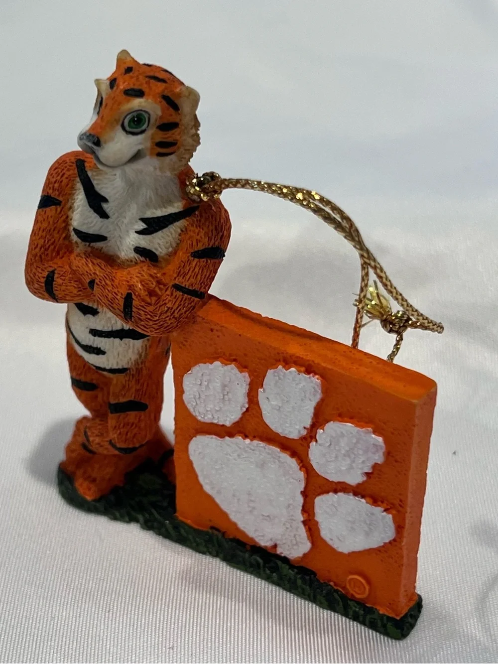 Clemson Tigers Christmas Ornament 3D Resin Tiger Paw Print NCAA